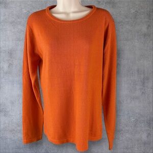 Orange Crew Neck Sweater